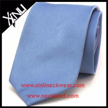 Men Popular Solid Sky Blue Silk Neck Tie